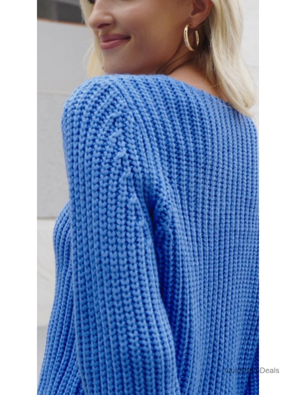 Cropped Chunky Ribbed Knit Cardigan - Picture 5 of 5